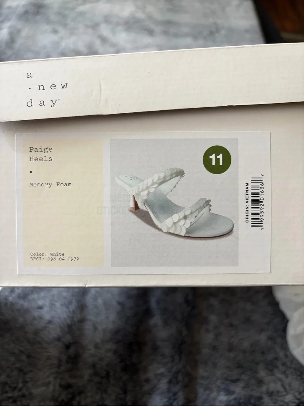 a new day White Floral Appliqué Heeled Sandals